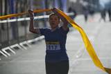 Elizabeth Rendón, ganadora de los 21 kilómetros libres del Medio Maratón UVAQ. Foto: Adid Jiménez | El Sol de Morelia